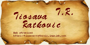 Tiosava Ratković vizit kartica
